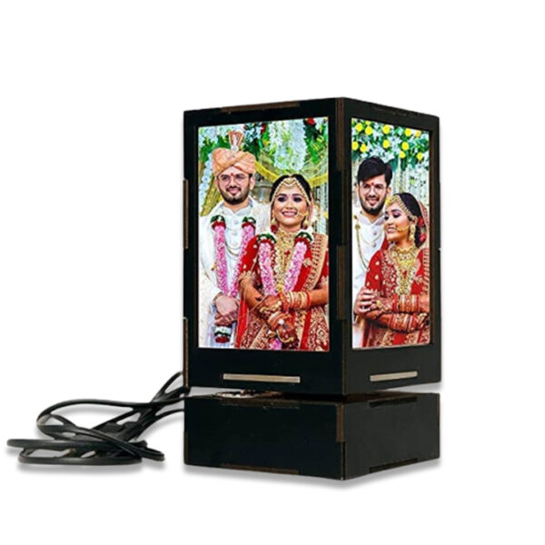 Custom Rotating LED Photo Frame Lamp